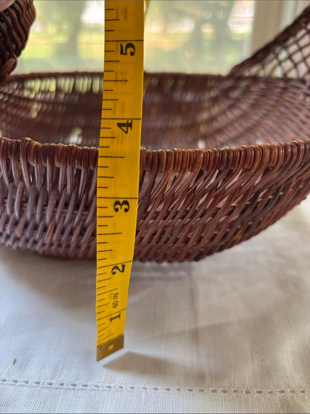 Vintage Handwoven Brown Wicker Goose w/ Hand Carved Wood Beak Cottagecore Decor